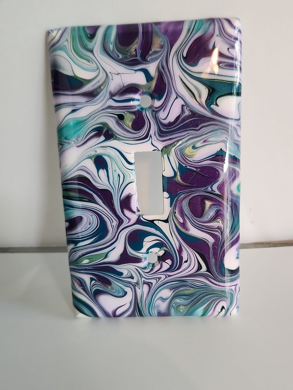 Hand Crafted Painted Decorative Marble LookLight Switch Cover Plate
